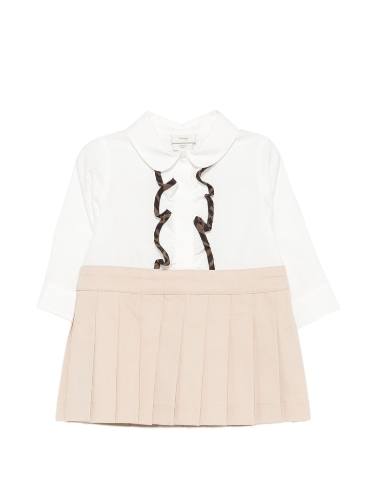 Abito bianco/beige per neonata BFB639AS5Y F1P2N Fendi Kids 