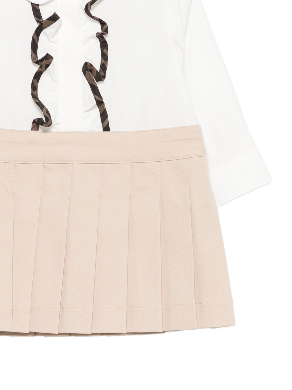 Abito bianco/beige per neonata BFB639AS5Y F1P2N Fendi Kids 