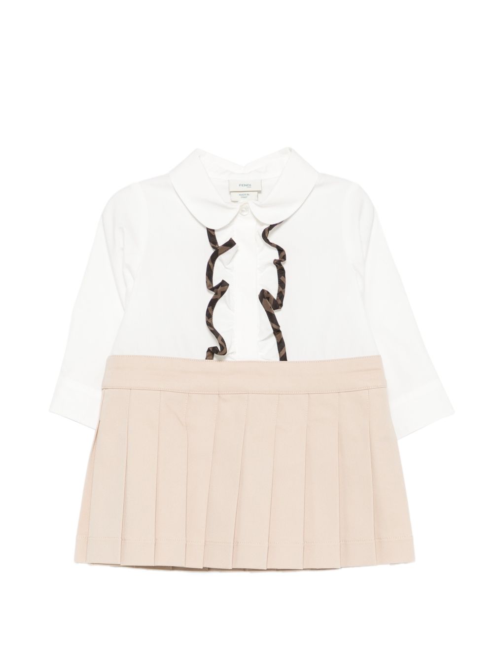 Abito bianco/beige per neonata BFB639AS5Y F1P2N Fendi Kids 