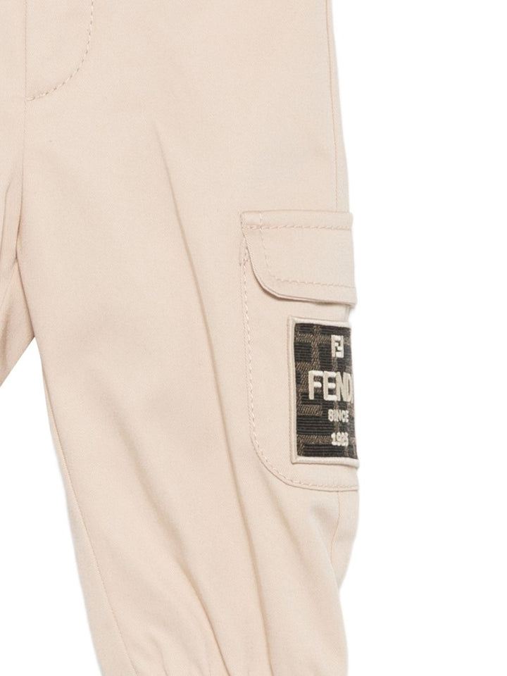 Pantalone beige per neonato BMF277AS5Y F1P2N Fendi Kids 