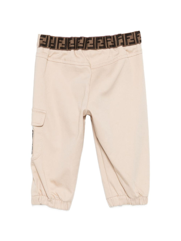 Pantalone beige per neonato BMF277AS5Y F1P2N Fendi Kids 