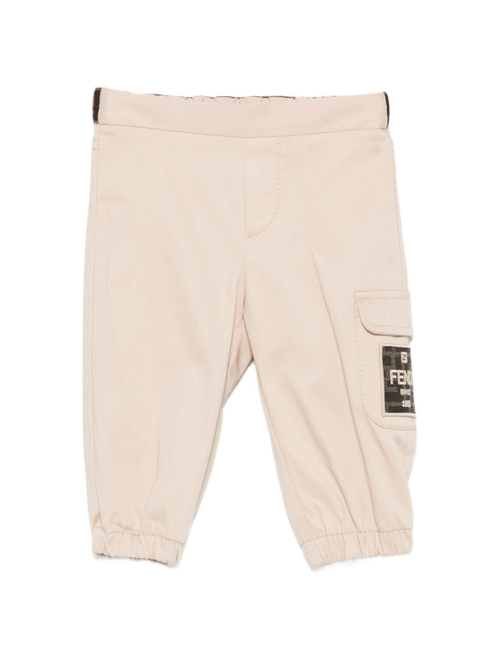 Pantalone beige per neonato BMF277AS5Y F1P2N Fendi Kids 