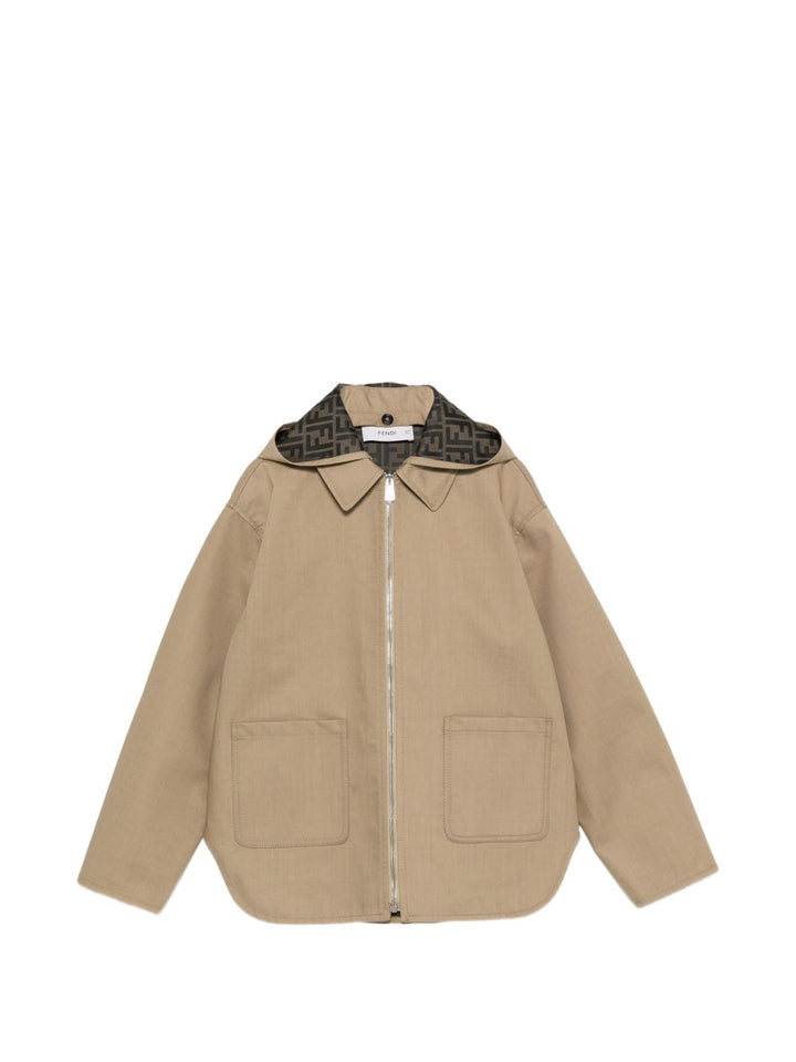 Giubbotto marrone per bambino JFA241B1L3 F0CJU Fendi Kids 