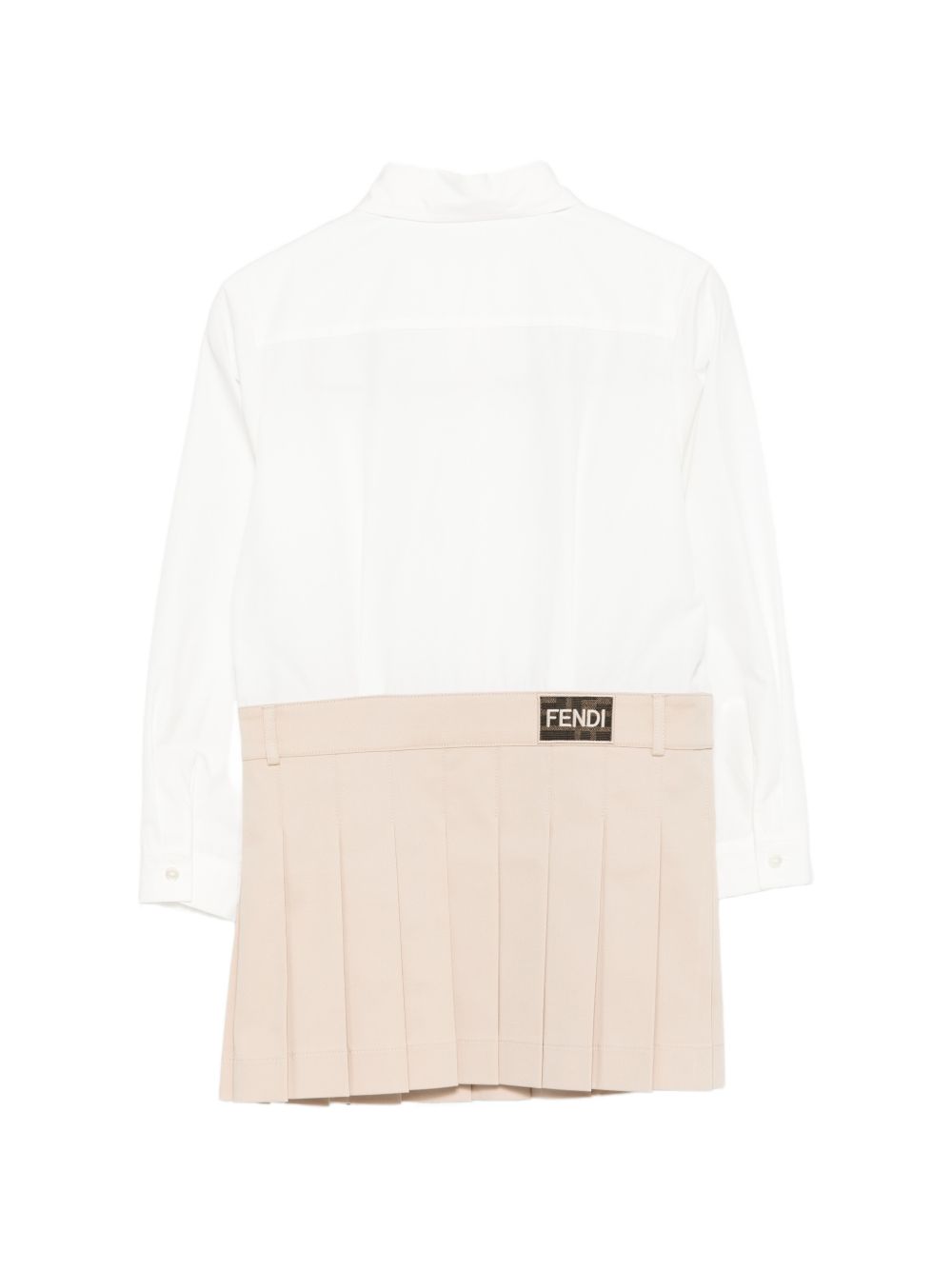 Abito bianco/linen per bambina JFB882AS5Y F1P2N Fendi Kids 
