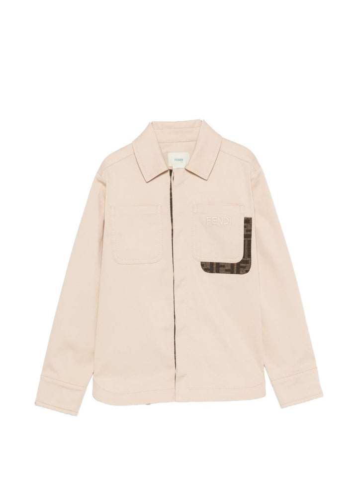 Giacca beige/marrone per bambino JMA355AS5Y F1P2N Fendi Kids 