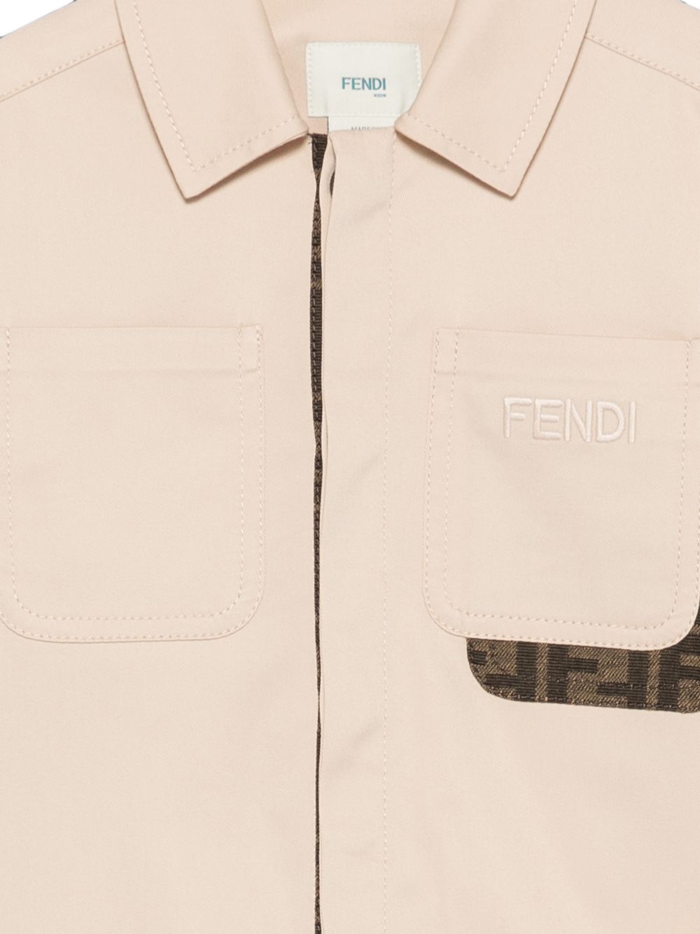 Giacca beige/marrone per bambino JMA355AS5Y F1P2N Fendi Kids 