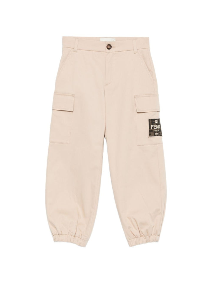 Pantalone linen per bambino JMF600AS5Y F1P2N Fendi Kids 