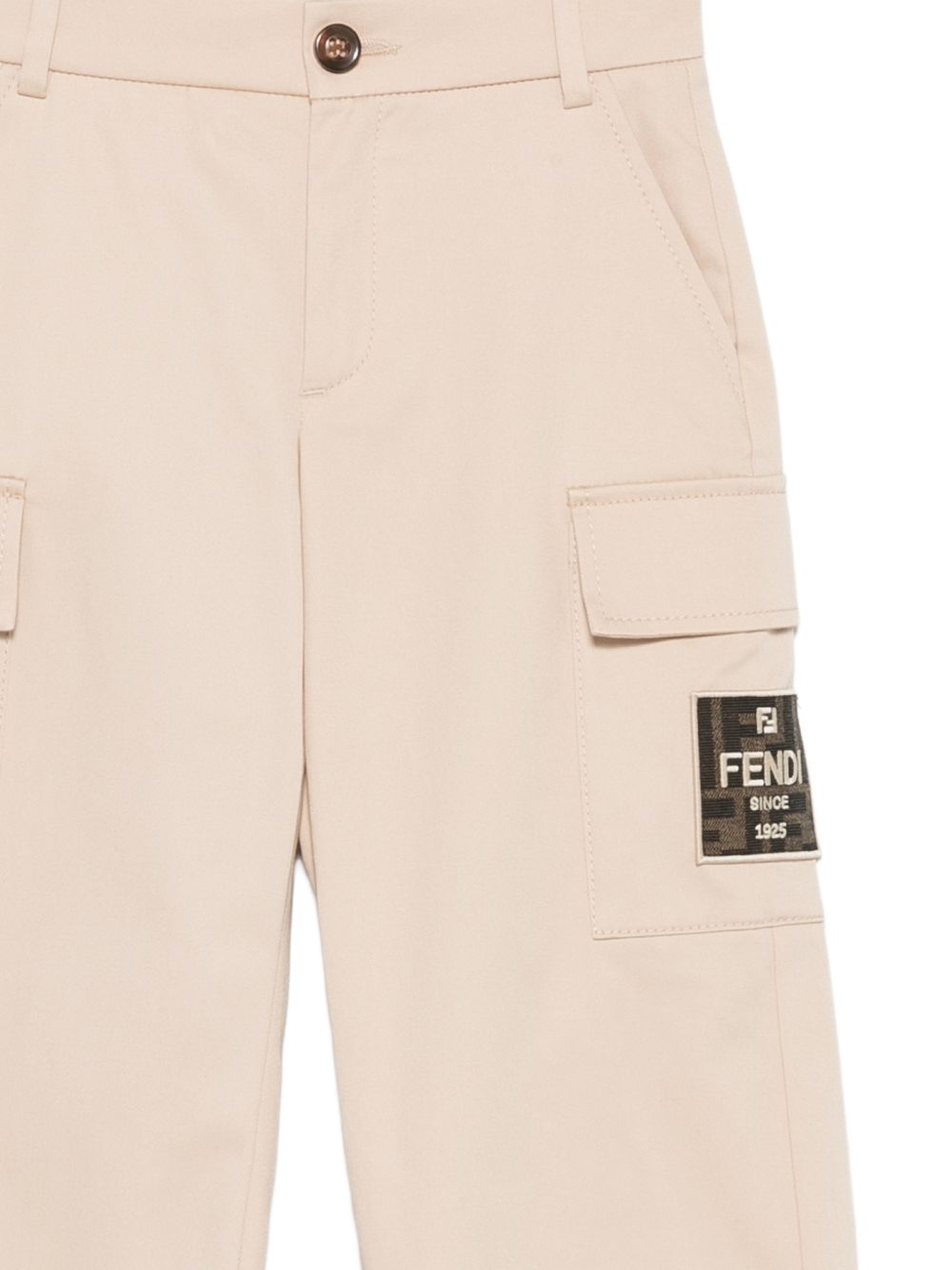 Pantalone linen per bambino JMF600AS5Y F1P2N Fendi Kids 
