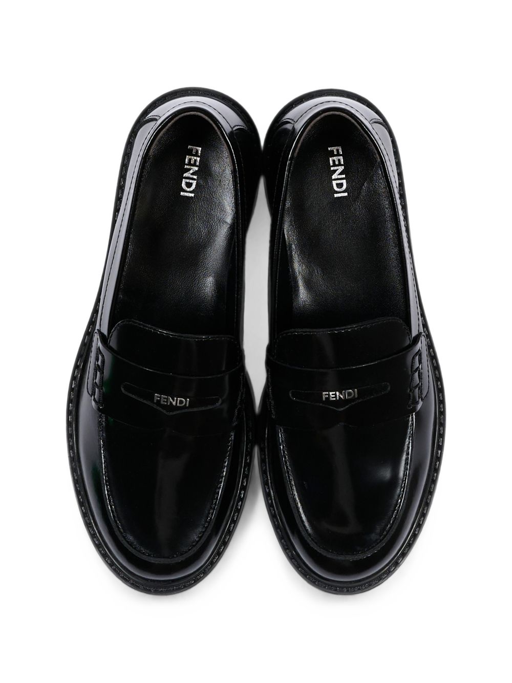 Mocassini neri per bambino JMR593PJQ F0QA1 Fendi Kids 