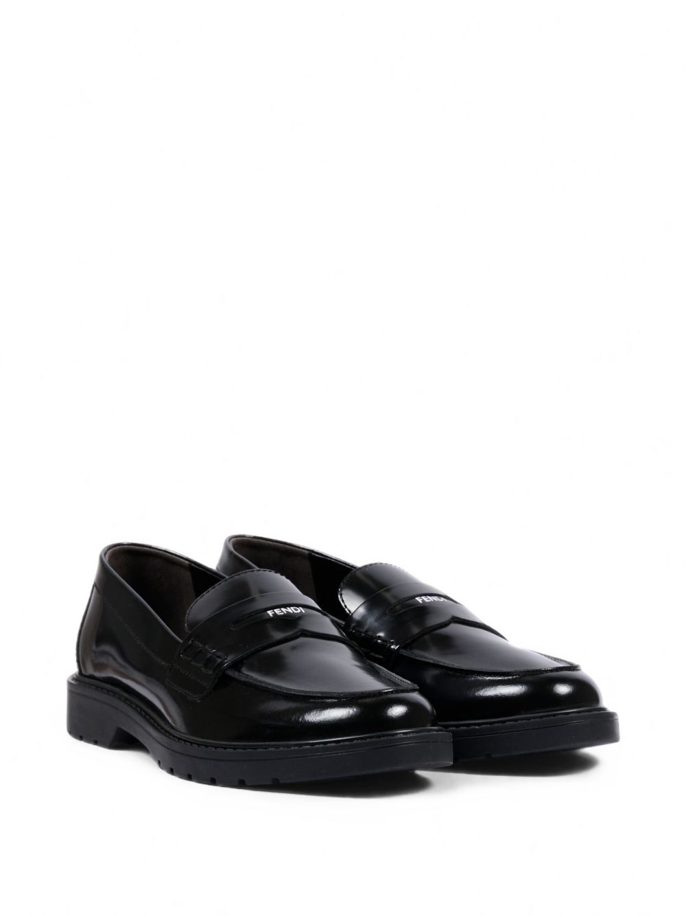 Mocassini neri per bambino JMR593PJQ F0QA1 Fendi Kids 