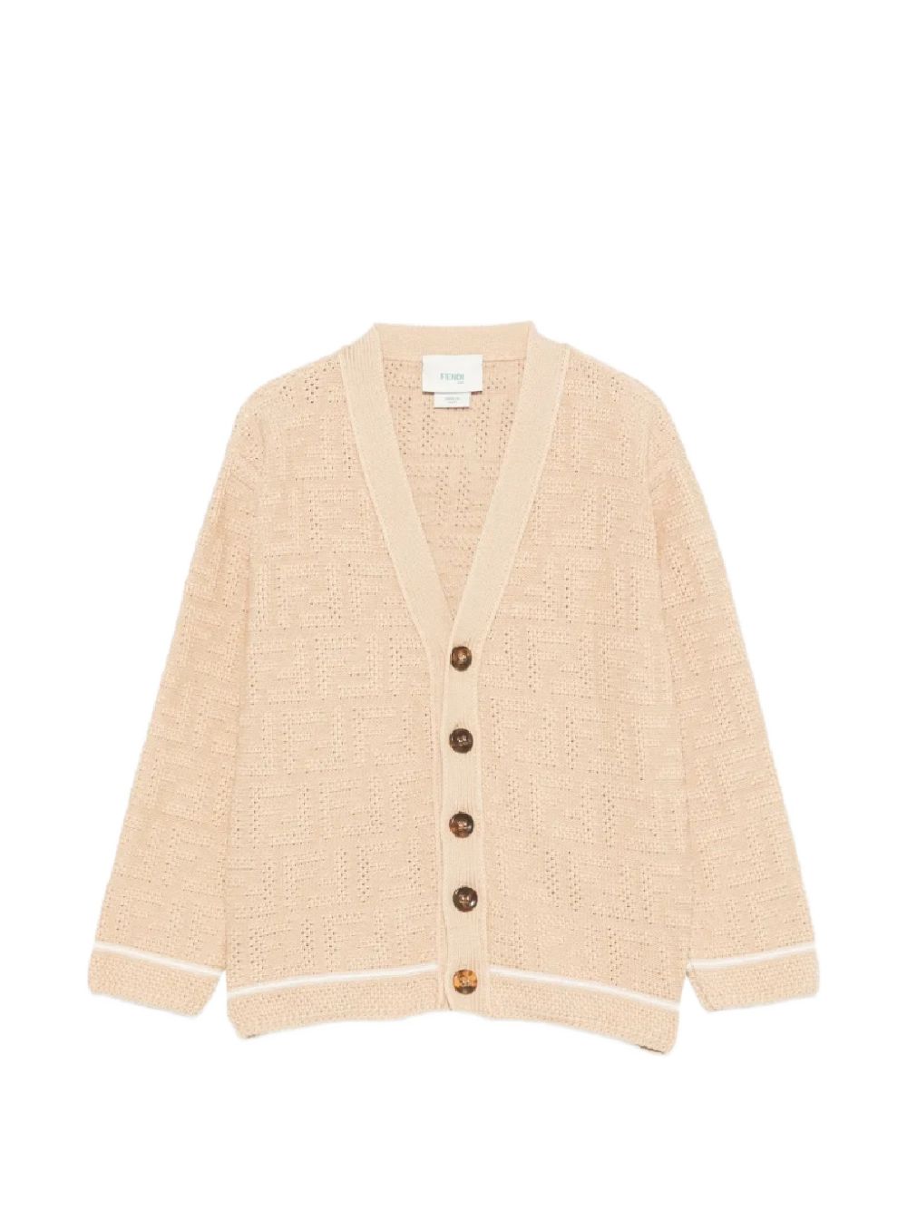 Cardigan linen per bambina JUG221AJ8T F1UCS Fendi Kids 