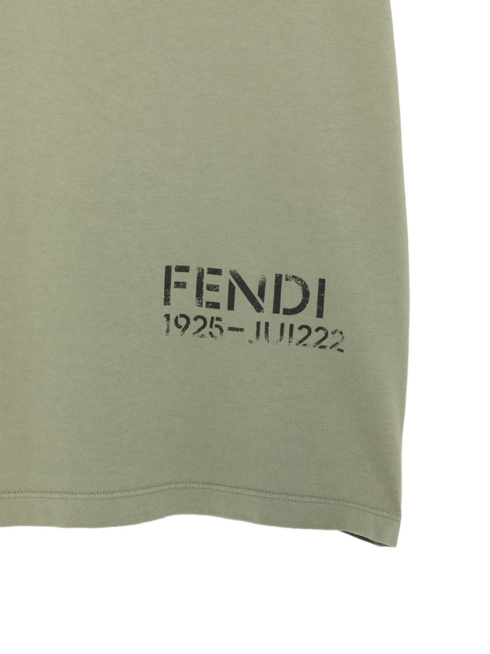 T-shirt verde militare per bambino JUI222B1LF F0QQ4 Fendi Kids 
