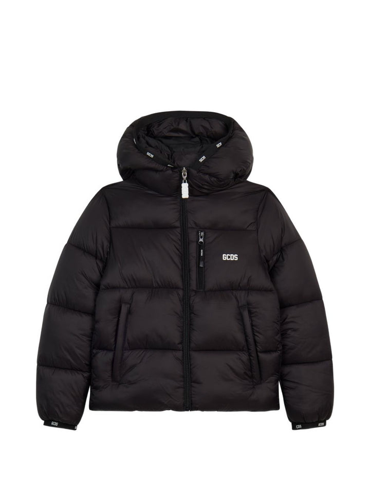 Giubbotto nero per bambino C2BJQA614T340 999A Gcds Kids 