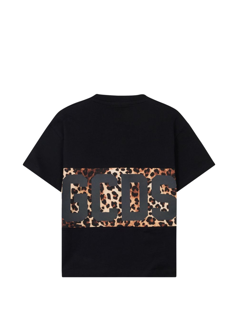 T-shirt nera/animal print per bambina Z0GJQC585J106 999M Gcds Kids 