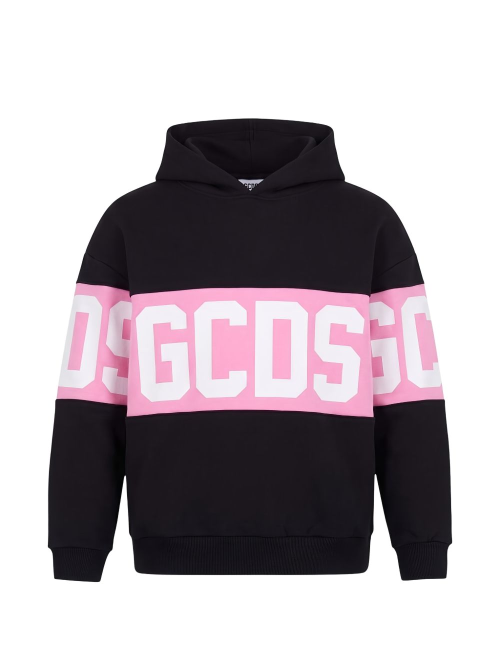 Felpa nera/rosa per bambina Z0GJQE583F004 999P Gcds Kids 