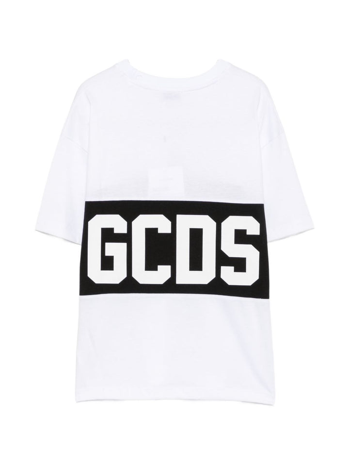 T-shirt bianca/nera per bambino Z0UJQC585J105 157B Gcds Kids 