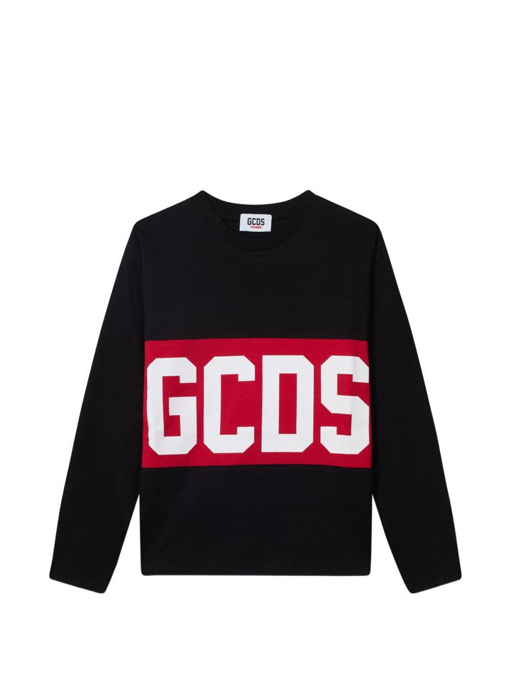 T-shirt nera/rossa per bambino Z0UJQC608J105 999R Gcds Kids 