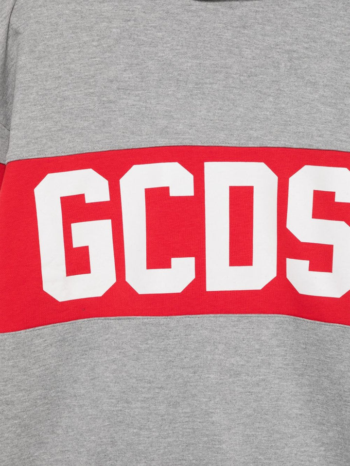 Felpa grigia/rossa per bambino Z0UJQE583F004 953R Gcds Kids 