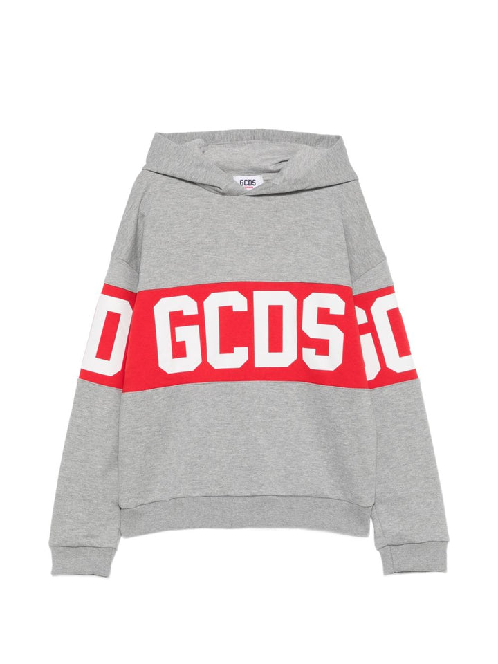 Felpa grigia/rossa per bambino Z0UJQE583F004 953R Gcds Kids 