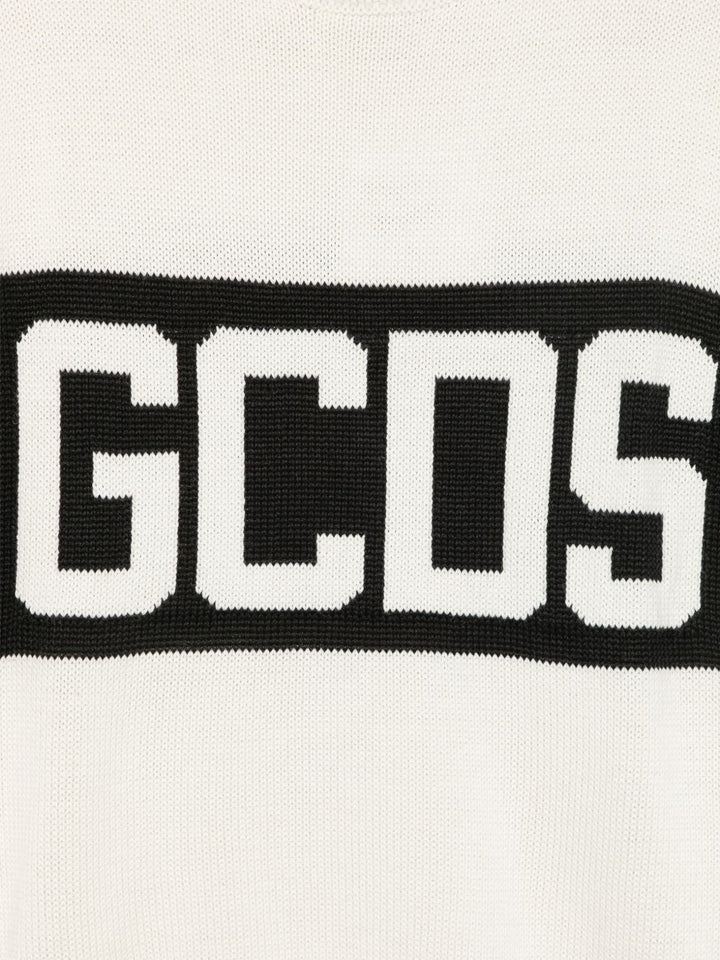 Maglione bianco/nero per bambino Z0UJQF621K347 157B Gcds Kids 