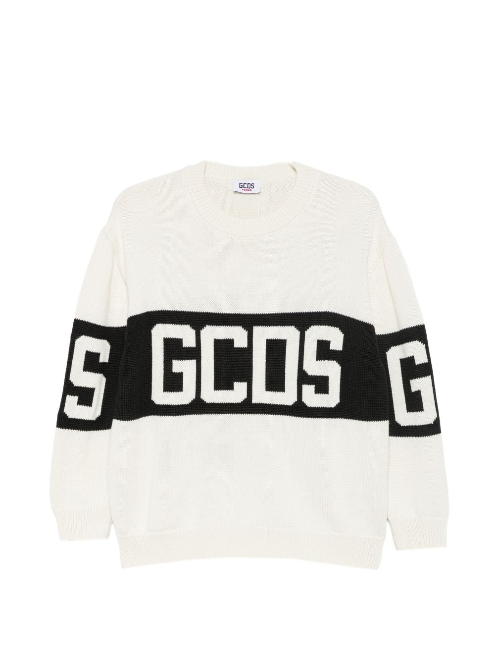 Maglione bianco/nero per bambino Z0UJQF621K347 157B Gcds Kids 