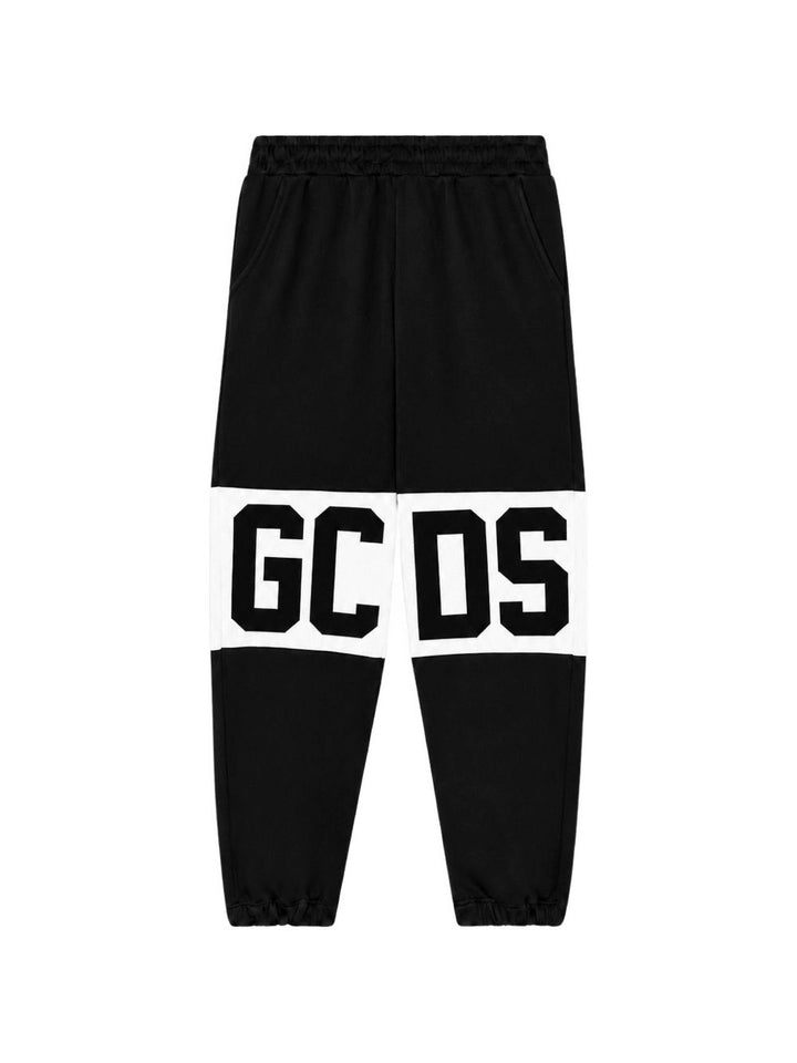 Pantalone nero/bianco per bambino Z0UJQI588F004 999A Gcds Kids 