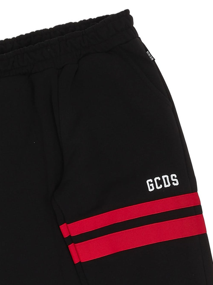 Pantalone nero/rosso per bambino Z0UJQI593F004 999R Gcds Kids 