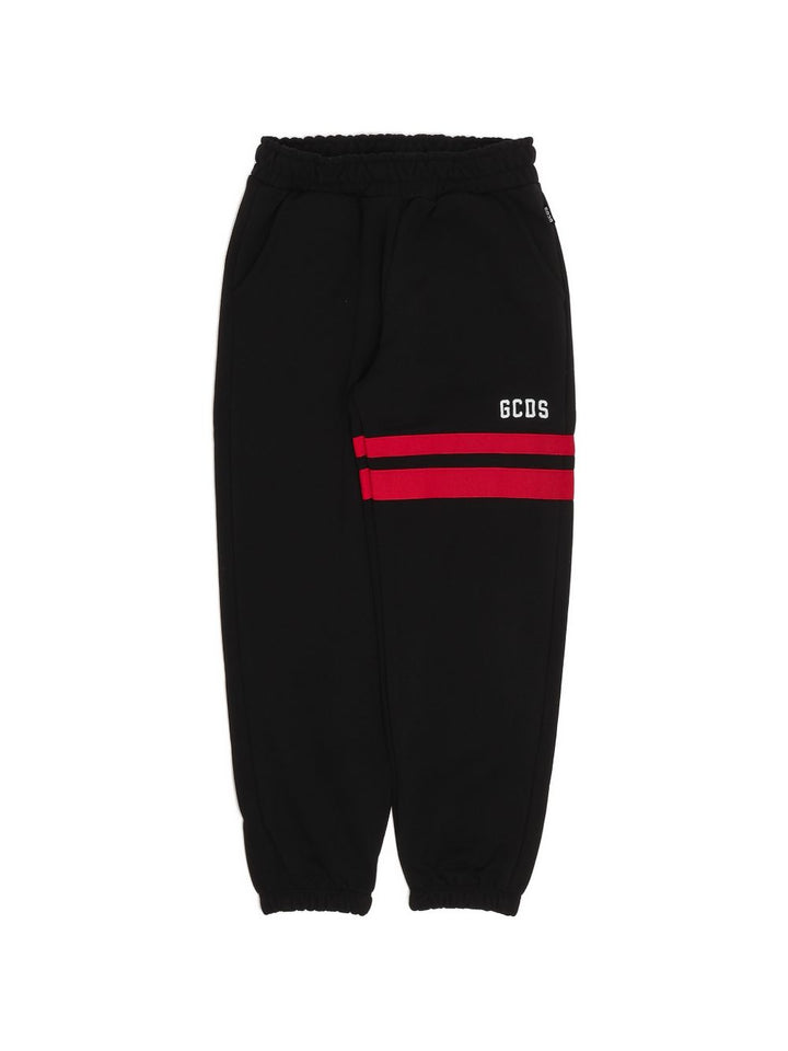 Pantalone nero/rosso per bambino Z0UJQI593F004 999R Gcds Kids 
