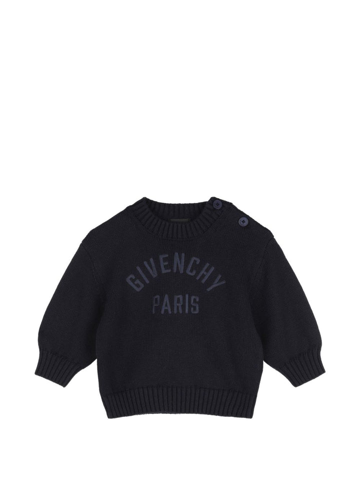 Maglione marine per neonato H31294 853 Givenchy Kids 