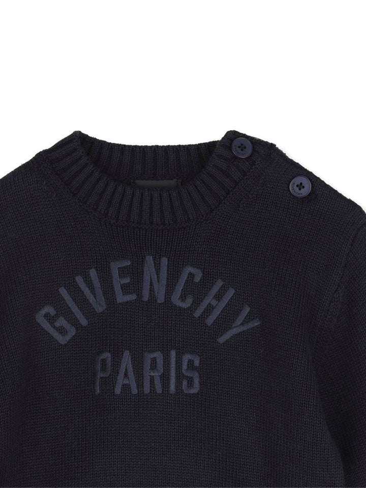 Maglione marine per neonato H31294 853 Givenchy Kids 