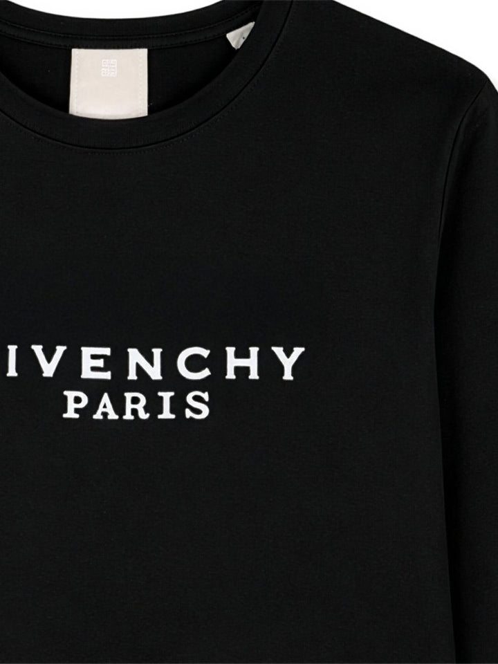 T-shirt nera per bambina H31321 09B Givenchy Kids 