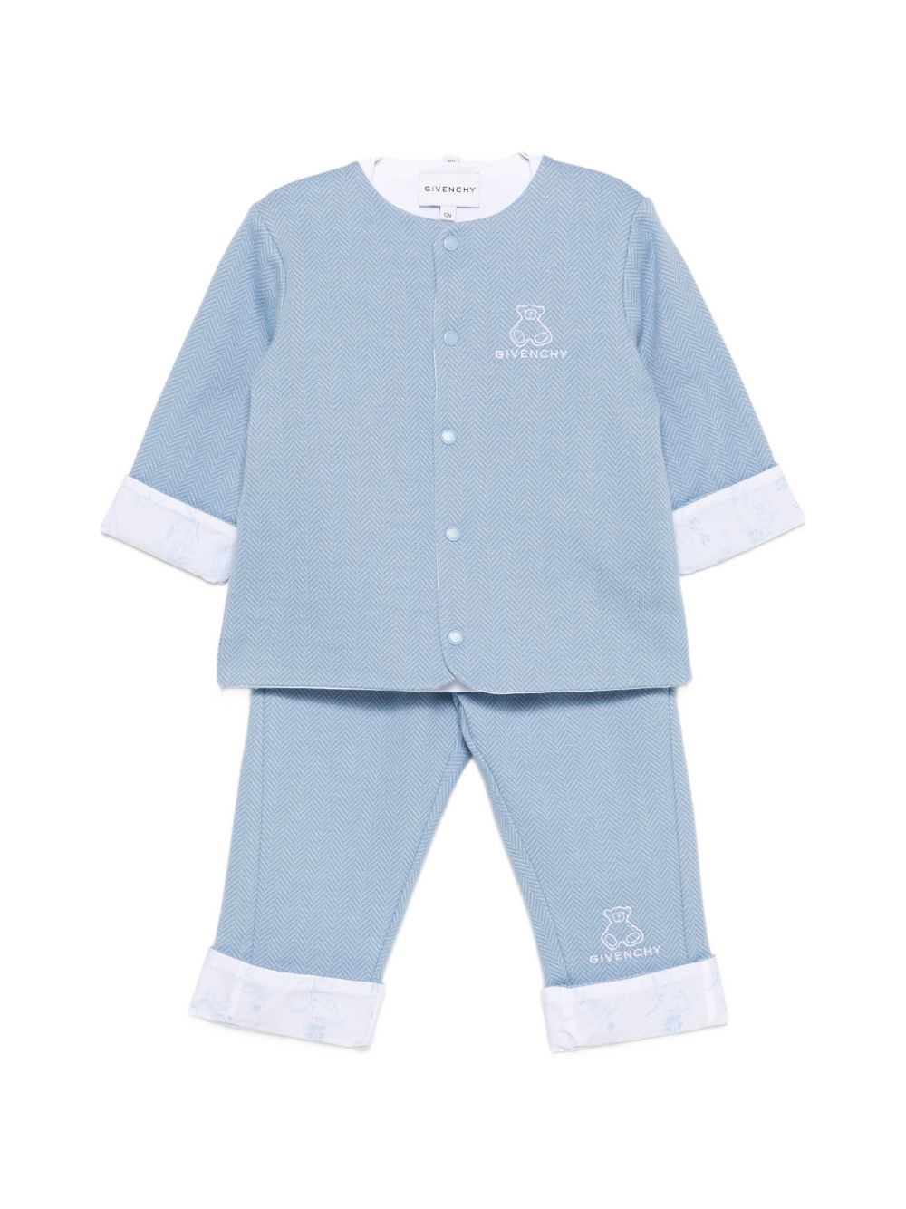 Completo azzurro cielo/bianco per neonato H31537 783 Givenchy Kids 