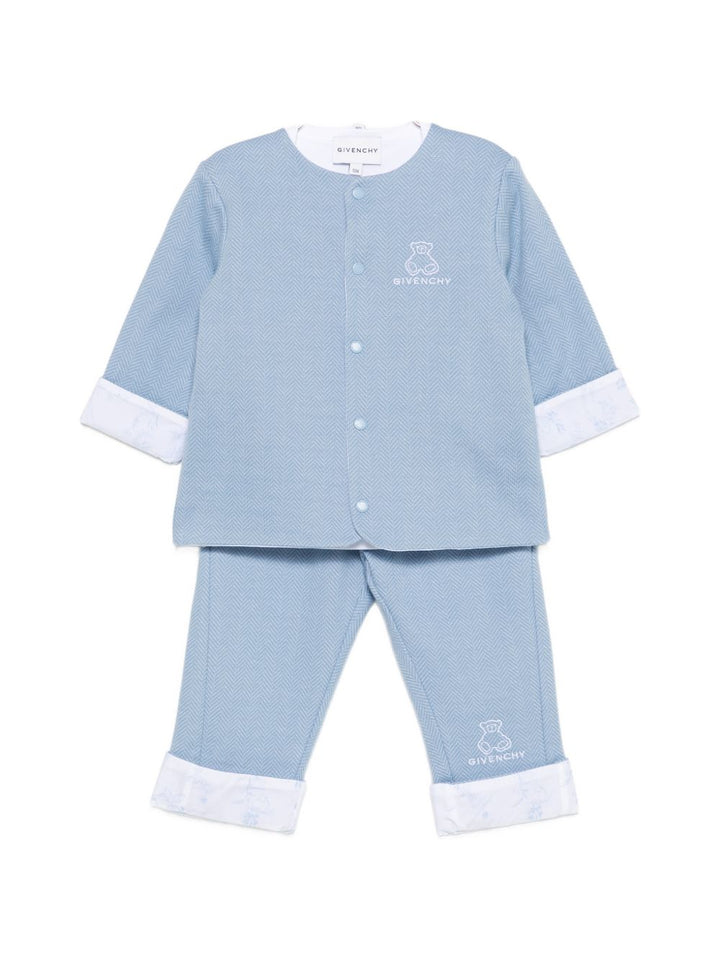 Completo azzurro cielo/bianco per neonato H31537 783 Givenchy Kids 