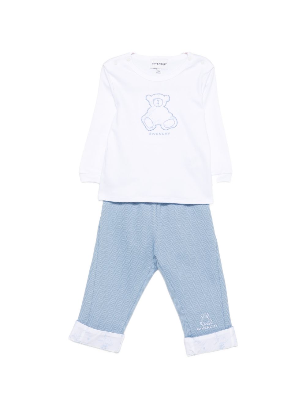 Completo azzurro cielo/bianco per neonato H31537 783 Givenchy Kids 