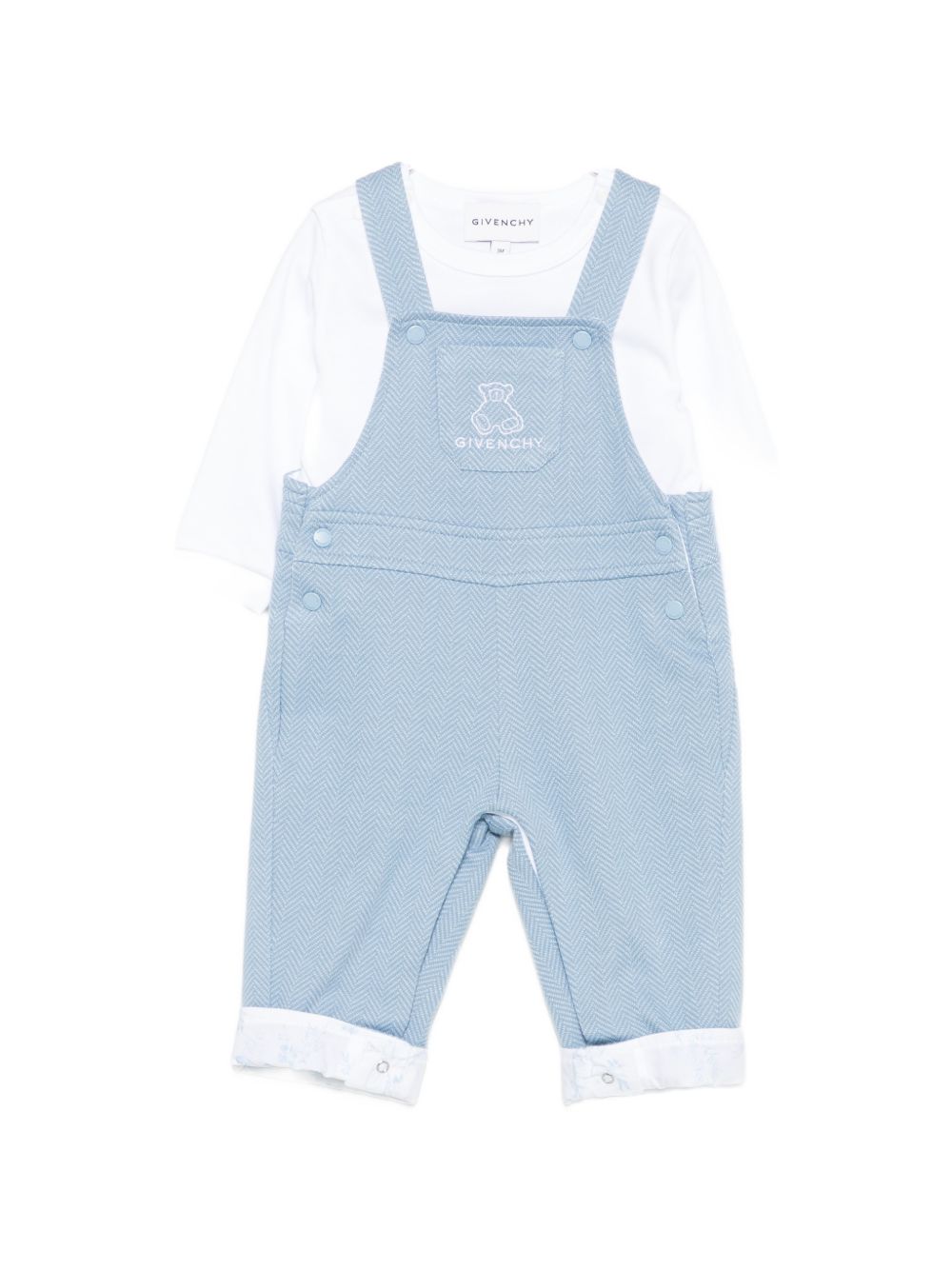 Completo azzurro cielo/bianco per neonato H31538 783 Givenchy Kids 