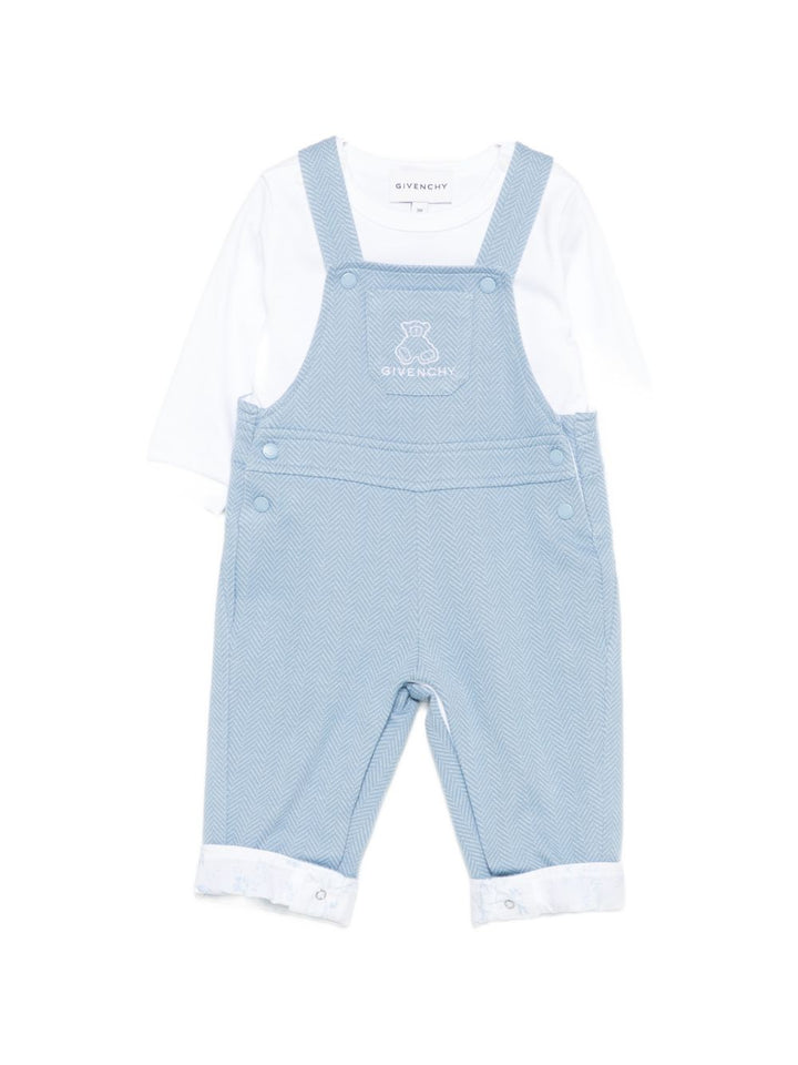 Completo azzurro cielo/bianco per neonato H31538 783 Givenchy Kids 