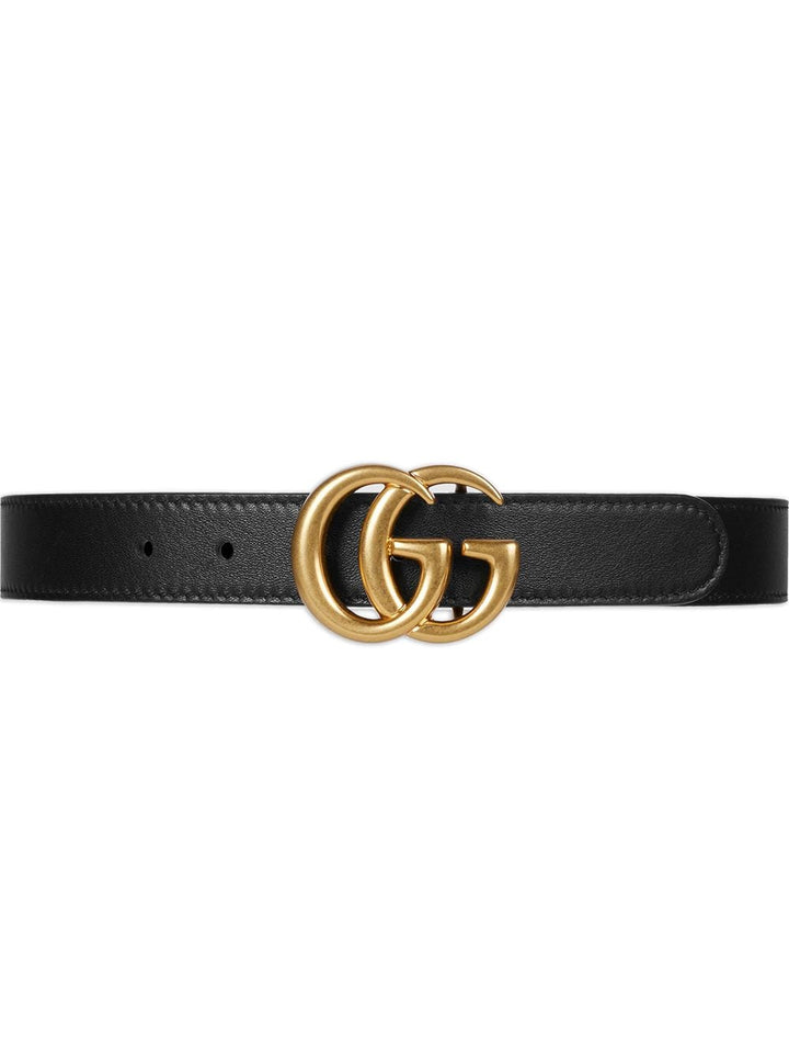 Cintura nera per bambini con logo 432707B960X 1000 Gucci Kids 