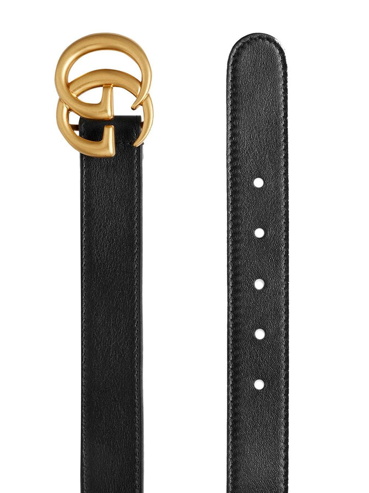 Cintura nera per bambini con logo 432707B960X 1000 Gucci Kids 