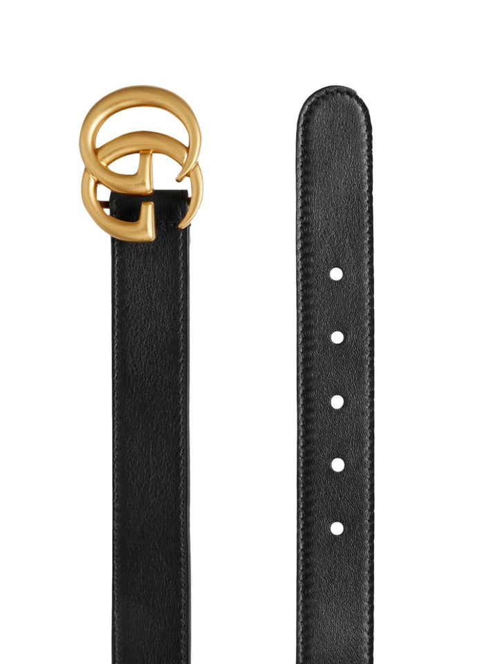 Cintura nera per bambini con logo 432707B960X 1000 Gucci Kids 