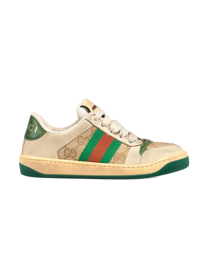 Sneakers beige/verde per bambino 626620G1760 9666 Gucci Kids 