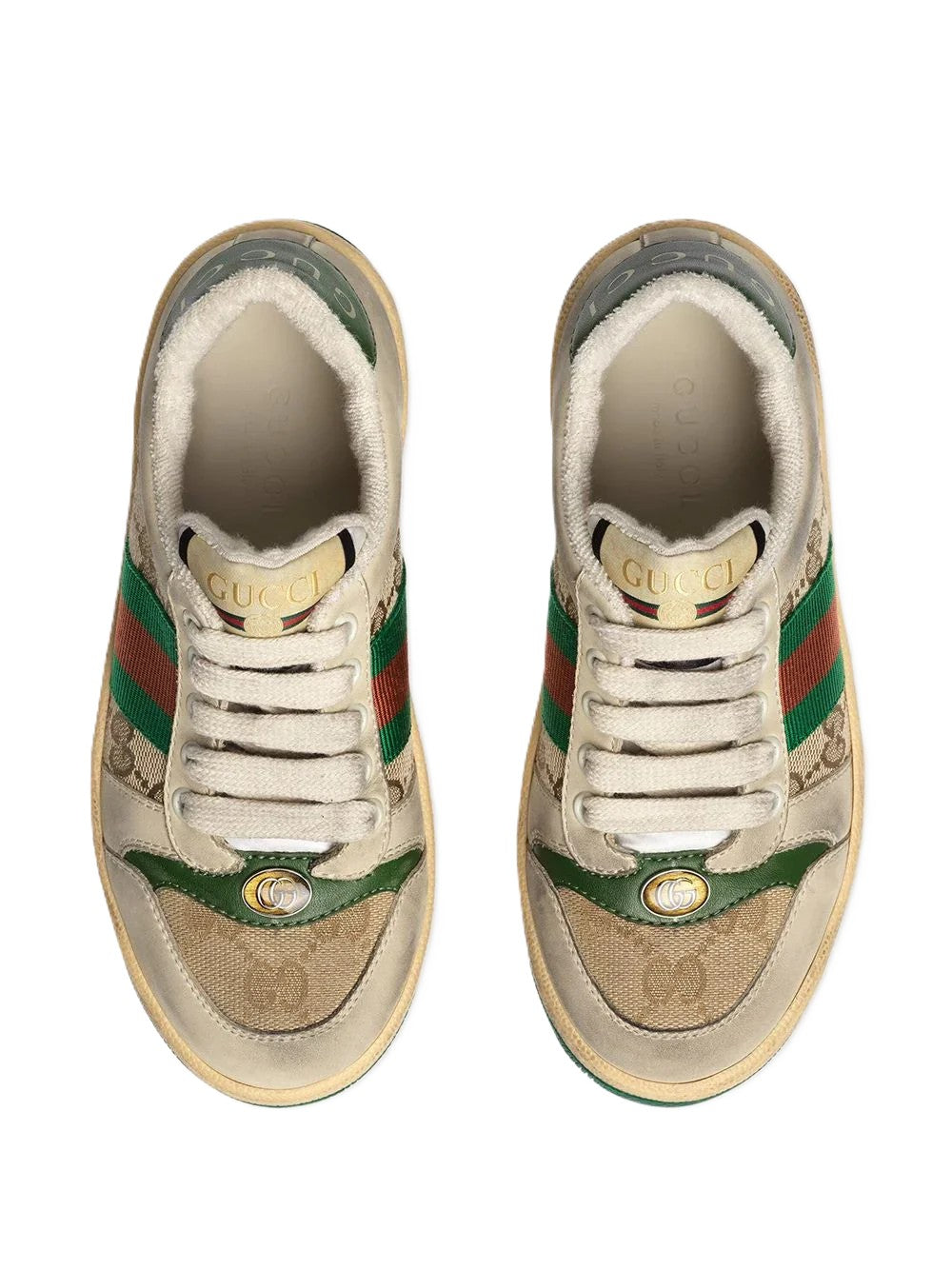 Sneakers beige/verde per bambino 626620G1760 9666 Gucci Kids 