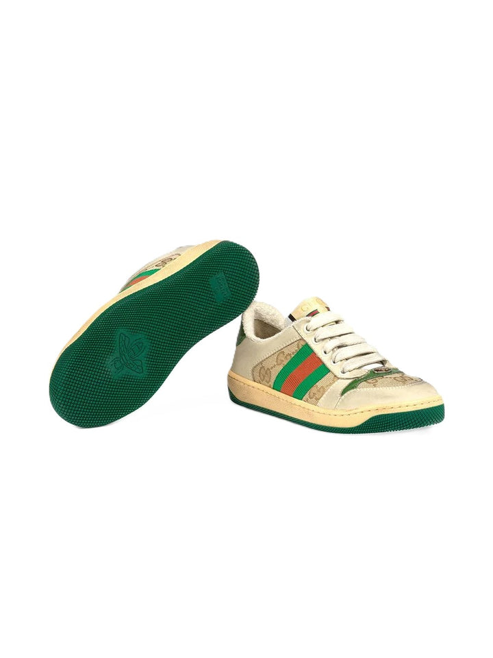 Sneakers beige/verde per bambino 626620G1760 9666 Gucci Kids 