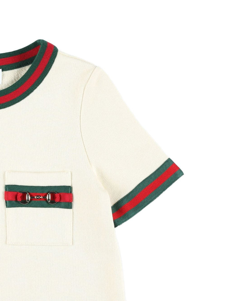 Abito bianco sporco per bambina 718772XJHR9 9908 Gucci Kids 