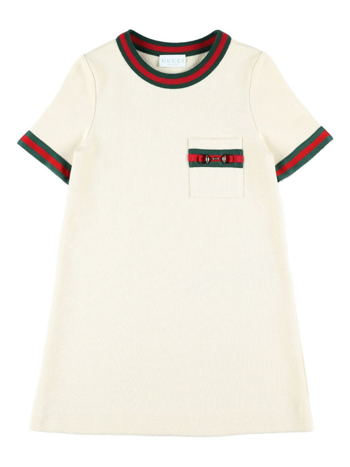 Abito bianco sporco per bambina 718772XJHR9 9908 Gucci Kids 