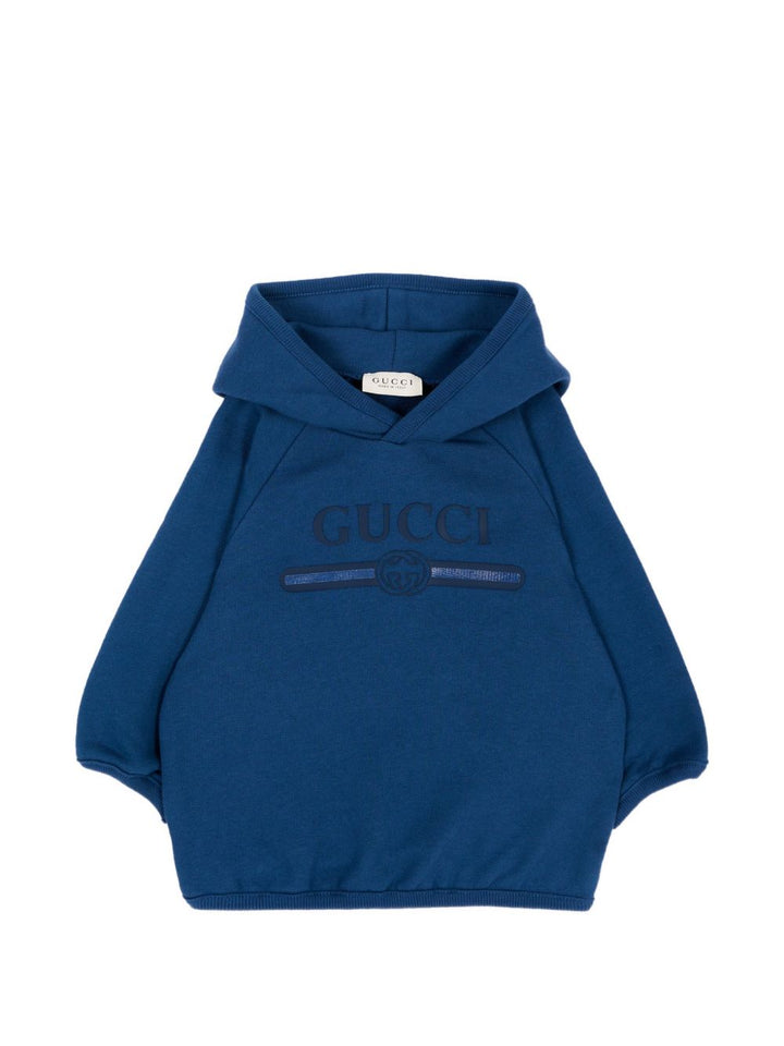 Felpa blu per neonato 749653XJHXY 4393 Gucci Kids 