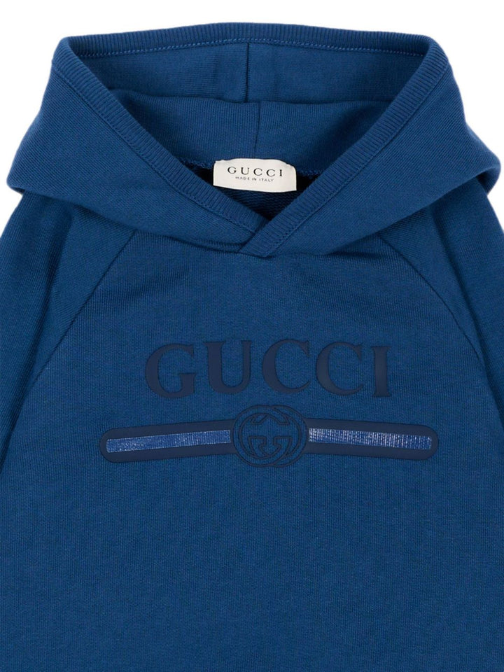 Felpa blu per neonato 749653XJHXY 4393 Gucci Kids 