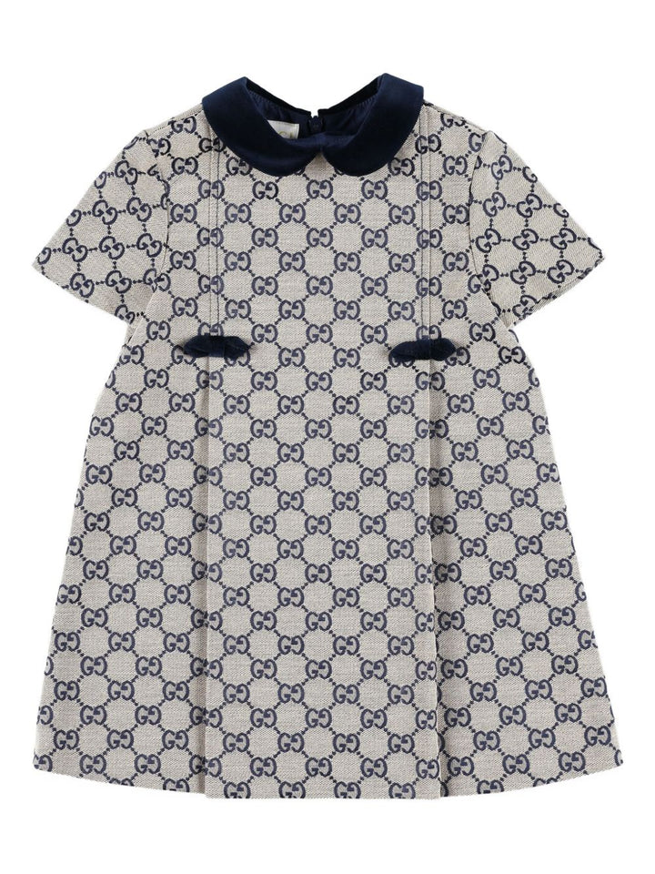 Abito grigio/blu per neonata 828494XWA2M 9118 Gucci Kids 