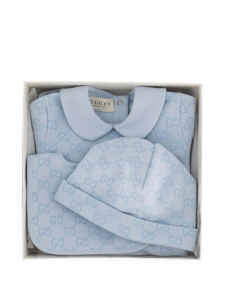 Tutina azzurra per neonato 864661XJHVT 4454 Gucci Kids 
