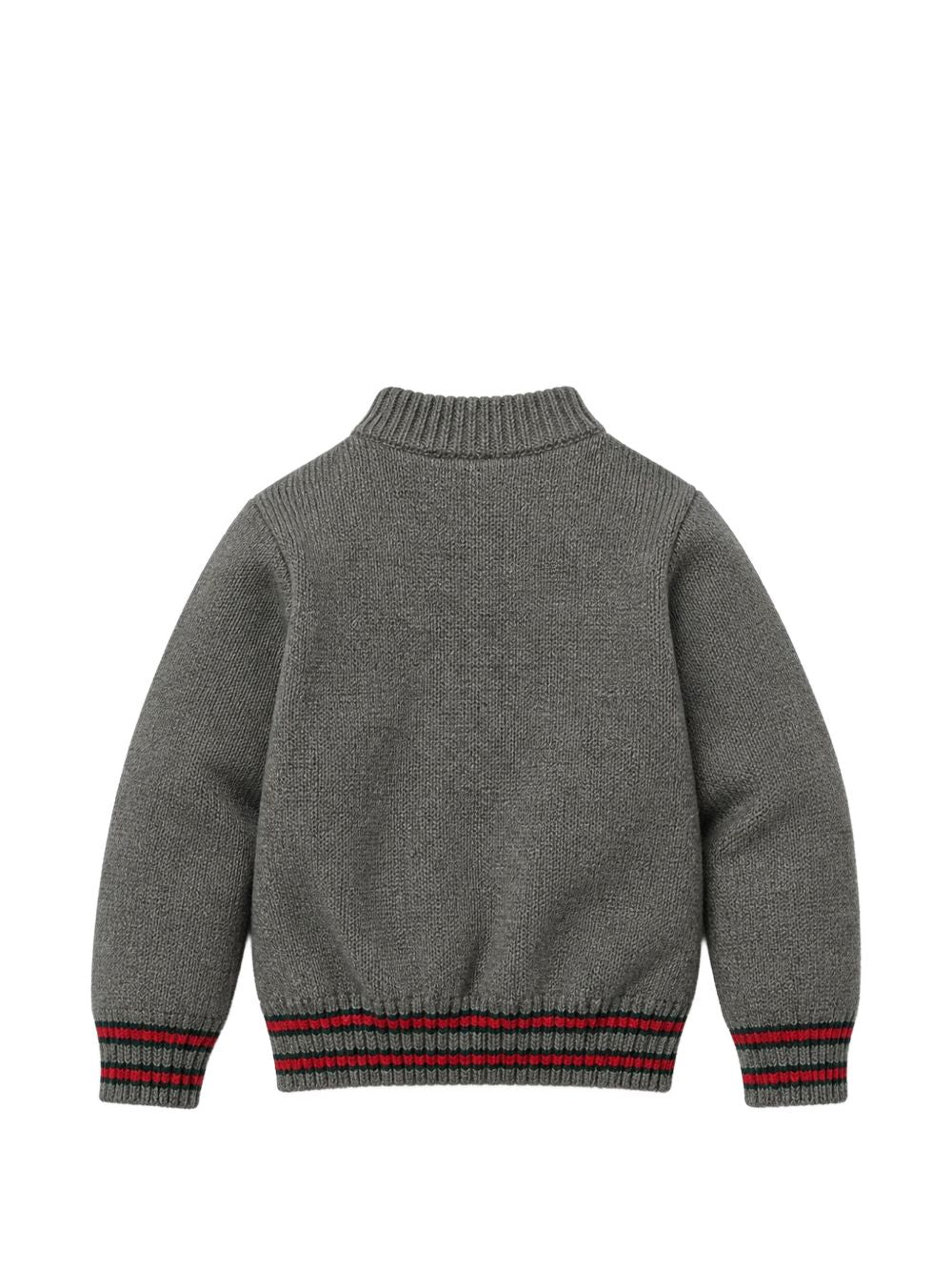 Cardigan grigio/rosso/verde per bambino 865583XKFJE 1155 Gucci Kids 