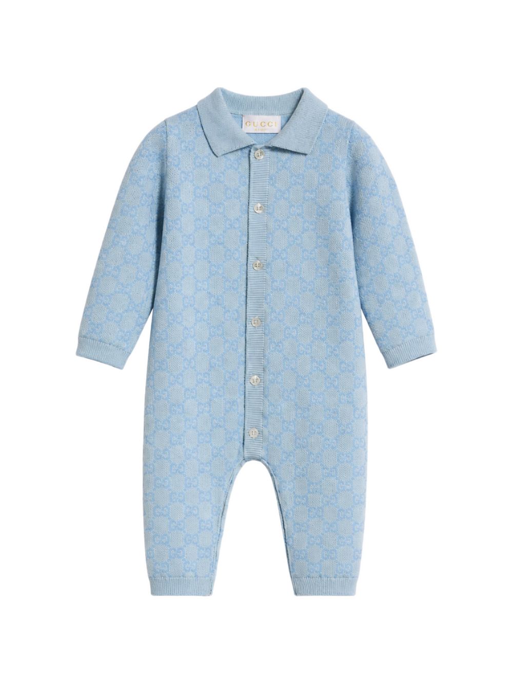 Tutina azzurra per neonato 866238XKFQX 4012 Gucci Kids 